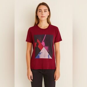 Karl Lagerfeld Burgundy Graphic Tee